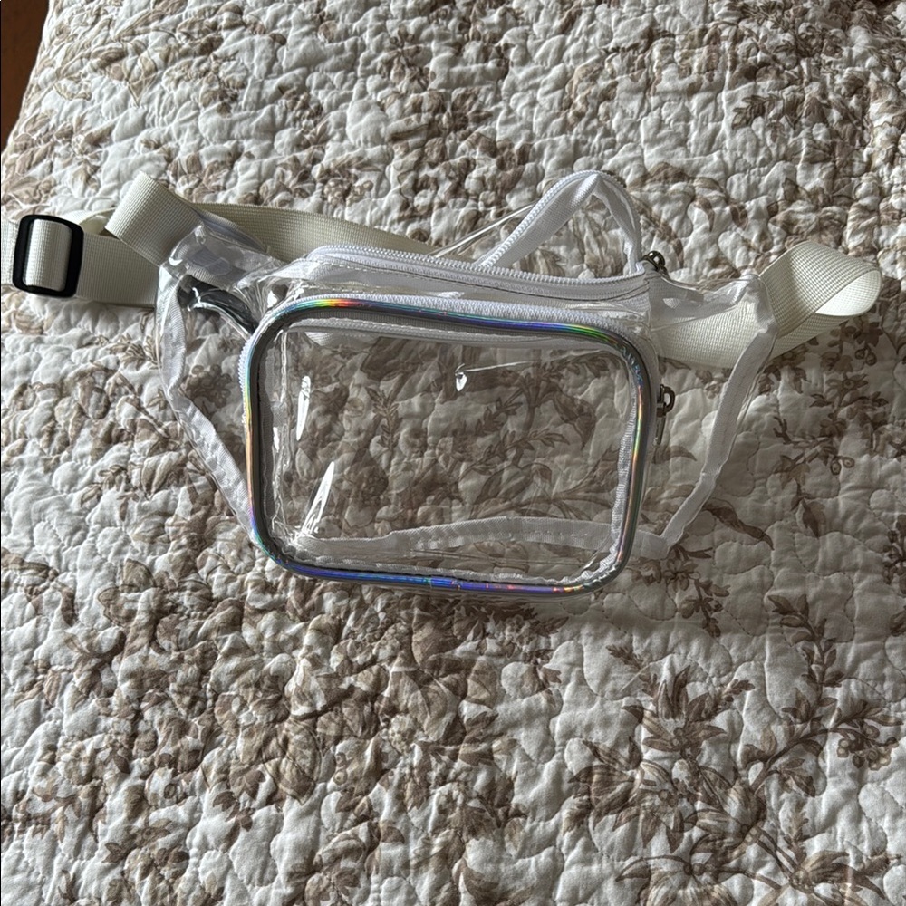 Clear Holographic Trim Belt Bag
